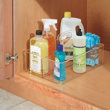 mDesign Clear Portable Storage Bins - Perfect for Organization