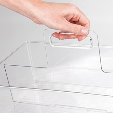 mDesign Clear Portable Storage Bins - Perfect for Organization
