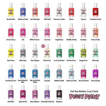 Piggy Paint 100% Non-toxic Girls Nail Polish - Safe, Chemical Free Low Odor for Kids, Rainbow Sprinkles 2 Polish Gift Set