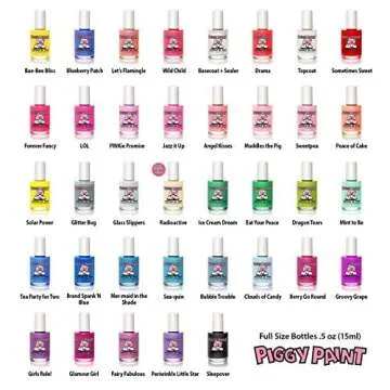 Piggy Paint 100% Non-toxic Girls Nail Polish - Safe, Chemical Free Low Odor for Kids, Rainbow Sprinkles 2 Polish Gift Set