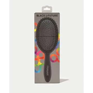 Framar Detangling Curly Hair Brush – No More Tangles Hairbrush – Elegant Detangler brush, Hair brushes for women, Mens Hair Brush, Hair Detangle Brush, Hair Accessories For Women (Black)