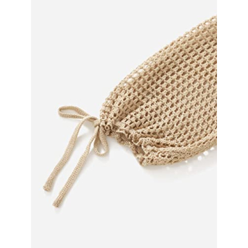 MakeMeChic Women's Crochet Cover Up for Beach Style