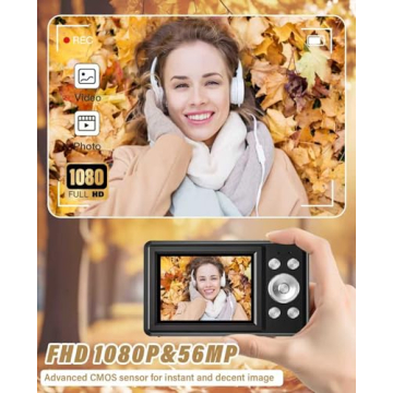 2025 Kids Digital Camera 56MP FHD Video Portable Gift