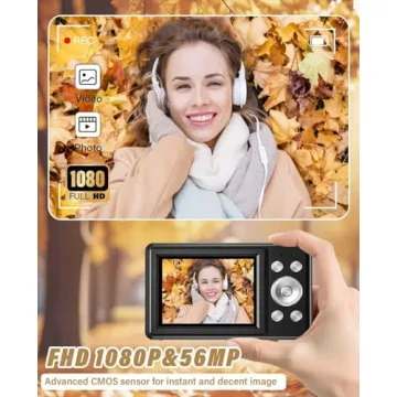 2025 Kids Digital Camera 56MP FHD Video Portable Gift