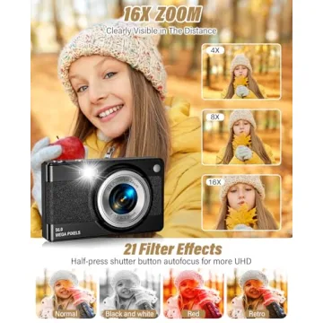 2025 Kids Digital Camera 56MP FHD Video Portable Gift