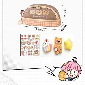 Adorable Double Layer Pencil Case Organizer for Students