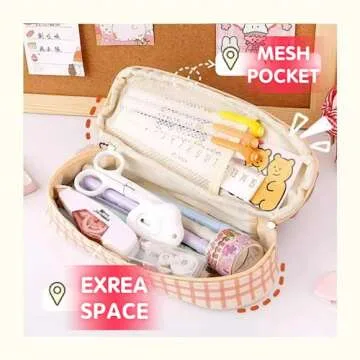 Adorable Double Layer Pencil Case Organizer for Students