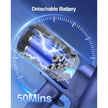 Cordless Vacuum Cleaner with Powerful 28KPA Suction and LED Display