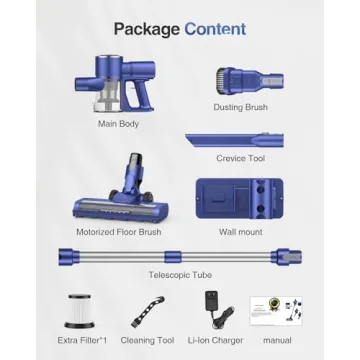 Cordless Vacuum Cleaner with Powerful 28KPA Suction and LED Display