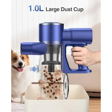 Cordless Vacuum Cleaner with Powerful 28KPA Suction and LED Display