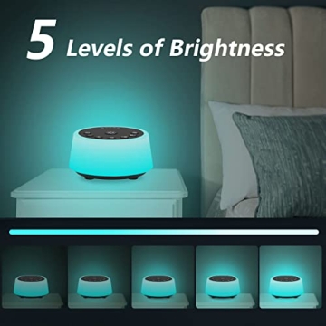 Color Noise Sound Machine with Night Light and Soothing Sounds