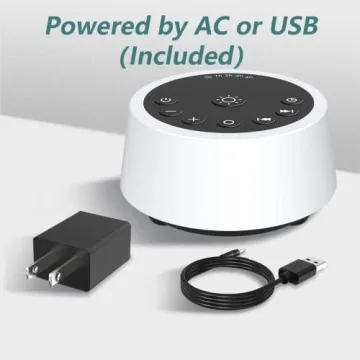 Color Noise Sound Machine with Night Light and Soothing Sounds