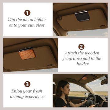 Luxury Wood Car Air Freshener with Natural Scents