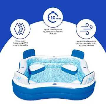 Blue Wave Inflatable Pool - Family Fun & Easy Setup