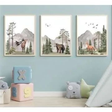 Woodland Animal Wall Art for Children's Nursery Decor