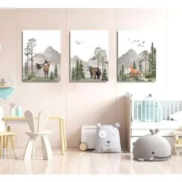 Woodland Animal Wall Art for Children's Nursery Decor