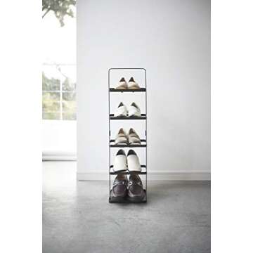 Yamazaki Home Tall Steel Shoe Rack - Stylish & Durable Shoe Storage Solution