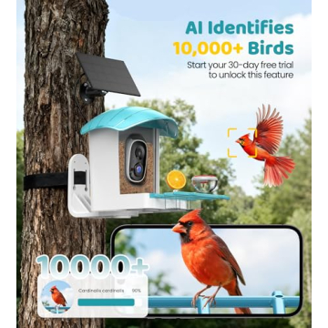 Smart Solar Powered Bird Feeder with Camera & AI Identification