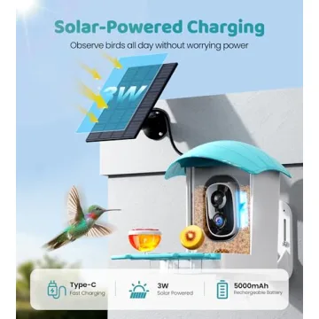 Smart Solar Powered Bird Feeder with Camera & AI Identification