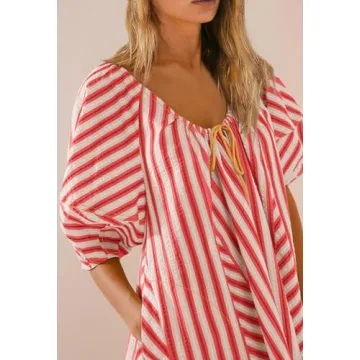 SENSERISE Womens Oversized Striped Romper for Summer Style