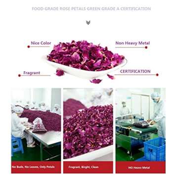 Buy Wahdawn Organic Dried Rose Petals Culinary Grade 7oz