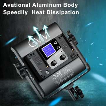 GVM RGB LED Video Light, 800D Studio Light with APP Control Lighting Kit Photography Light 1 Pack wi...