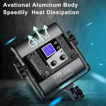 GVM RGB LED Video Light, 800D Studio Light with APP Control Lighting Kit Photography Light 1 Pack wi...