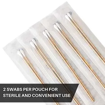 200 Sterile Cotton Tipped Applicators 6’’ - Long 6 inch Wooden Medical Cotton Tip Applicator Swabsticks with Shaft and Soft Swabs for Location Application, Cleaning, Crafts and More