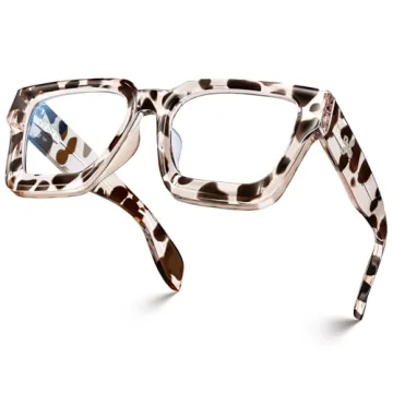 VISOONE Blue Light Blocking Glasses with TR90 Rectangle Frame for All