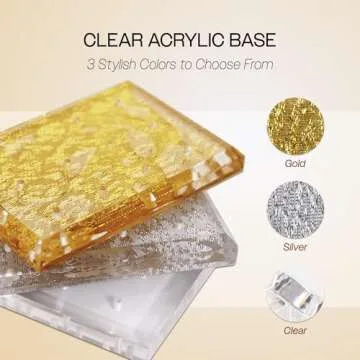 PANA Nail Drill Bit Holder Clear Acrylic Stand Display Organizer Tools for Manicure Artificial Nails Home Use or Nail Salon - 12 Holes, Rectangle (Clear)