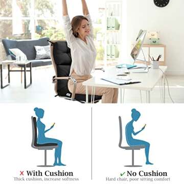 Giantex Tufted Patio Cushion, Outdoor High Back Chair Pads 4.5 Inch Thick, with 4 String Ties, Patio Seat Cushion for Swing Bench Wicker Furniture, Indoor Floor Cushion Black