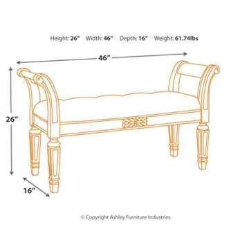 Realyn French Country Accent Bench by Ashley Furniture