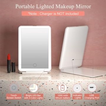 Rechargeable Makeup Vanity Mirror with LED Lights