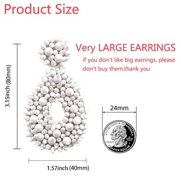 Bohemian Beaded Teardrop Dangle Earrings for Women