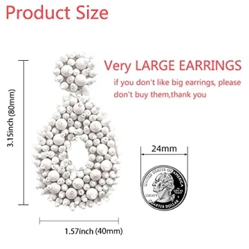 Bohemian Beaded Teardrop Dangle Earrings for Women