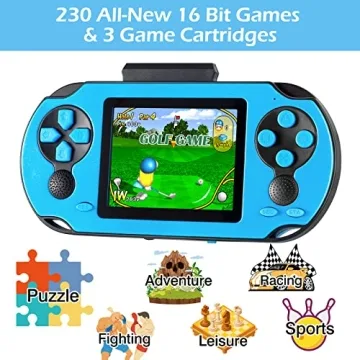 TaddToy 16 Bit Handheld Game with 230 Retro Games
