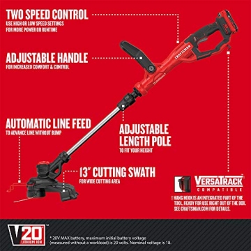Craftsman V20 Weedwacker String Trimmer & Edger Cordless