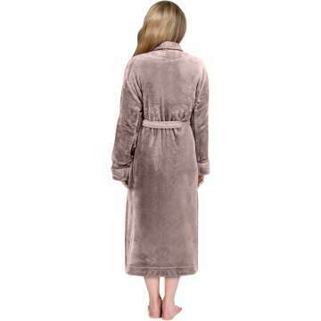Cozy NY Threads Women’s Plush Fleece Bathrobe