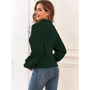 ZAFUL Cropped Turtleneck Sweater for Women - Stylish & Soft
