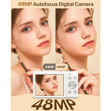 4K Vlogging Camera for YouTube - 48MP Compact Point and Shoot