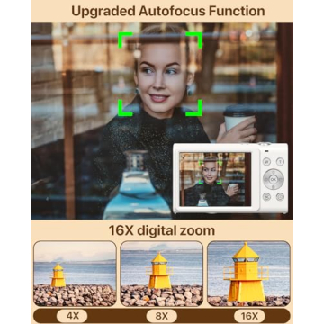 4K Vlogging Camera with 48MP & 16X Zoom for Beginners