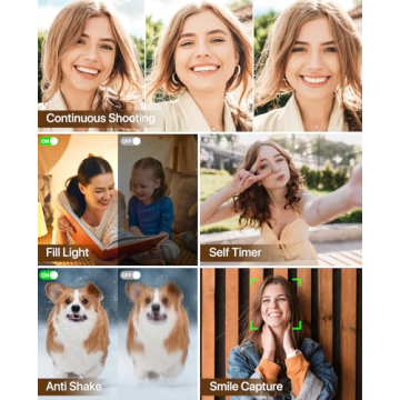 4K Vlogging Camera with 48MP & 16X Zoom for Beginners