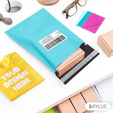 Teal Poly Mailers 9x12 Inch | Strong Adhesive Self-Seal mailer Bags | Tamper, Tear, Water Resistant Shipping Envelopes | Thick Strong Material Polymailer Bags Clothing Bag | 1000 Pack Bulk