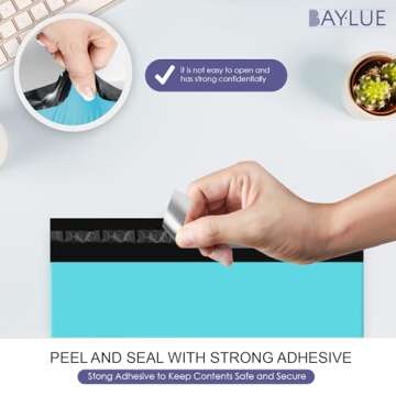 Teal Poly Mailers 9x12 Inch | Strong Adhesive Self-Seal mailer Bags | Tamper, Tear, Water Resistant Shipping Envelopes | Thick Strong Material Polymailer Bags Clothing Bag | 1000 Pack Bulk