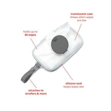 Skip Hop On-The-Go Wipes Dispenser, Grab & Go, Grey