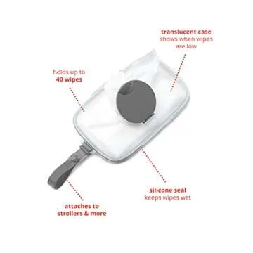 Skip Hop On-The-Go Wipes Dispenser, Grab & Go, Grey