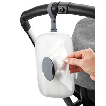 Skip Hop On-The-Go Wipes Dispenser, Grab & Go, Grey