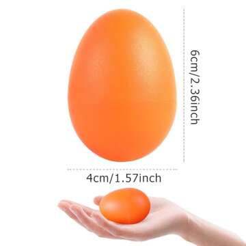 Augshy 14 PCS Plastic Egg Shakers Percussion Musical Egg Maracas Easter Egg Kids Toys (7 Colors)