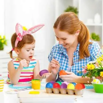 Augshy 14 PCS Plastic Egg Shakers Percussion Musical Egg Maracas Easter Egg Kids Toys (7 Colors)