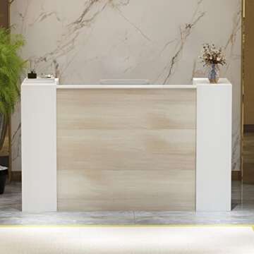 Stylish Homsee Reception Desk with Storage Solutions